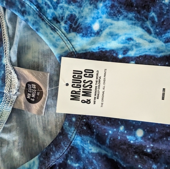 Galaxy Print Shirt 4XL Men's/TheScream - Picture 2 of 9